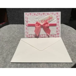 Karte Taufe, Handarbeit mit Umschlag