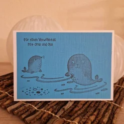 Karte Verwöhntag mit Oma und Opa / Enkelin / Robbe / besondere Karte / unvergessliche Erinnerung / Karte