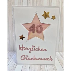 Karte Zahlenkarte 40.Geburtstag