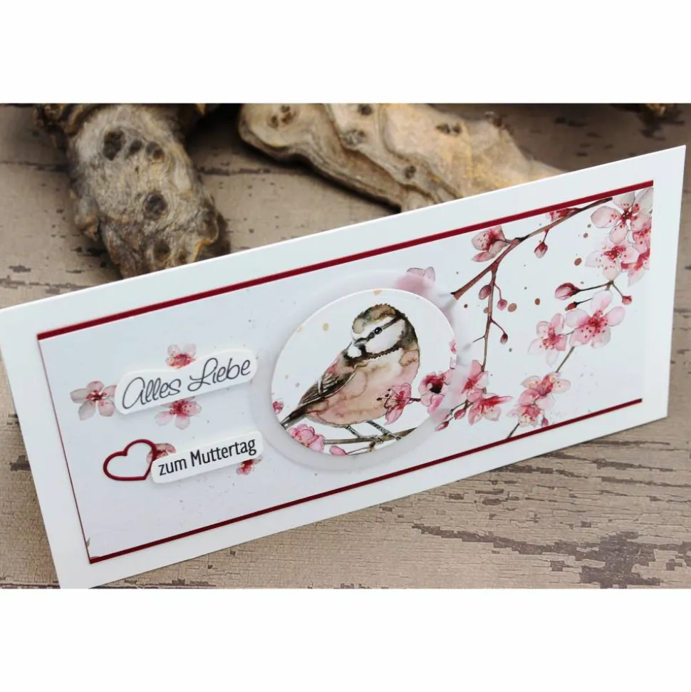 Karte zum Muttertag, Grußkarte zum Muttertag, Danke - Mama