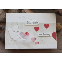 Karte zum Muttertag, Grußkarte zum Muttertag, Danke - Mama