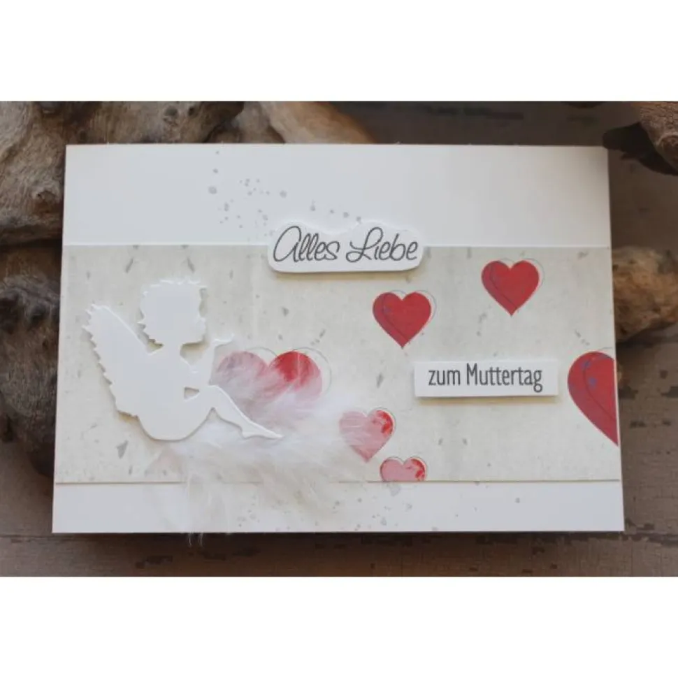 Karte zum Muttertag, Grußkarte zum Muttertag, Danke - Mama