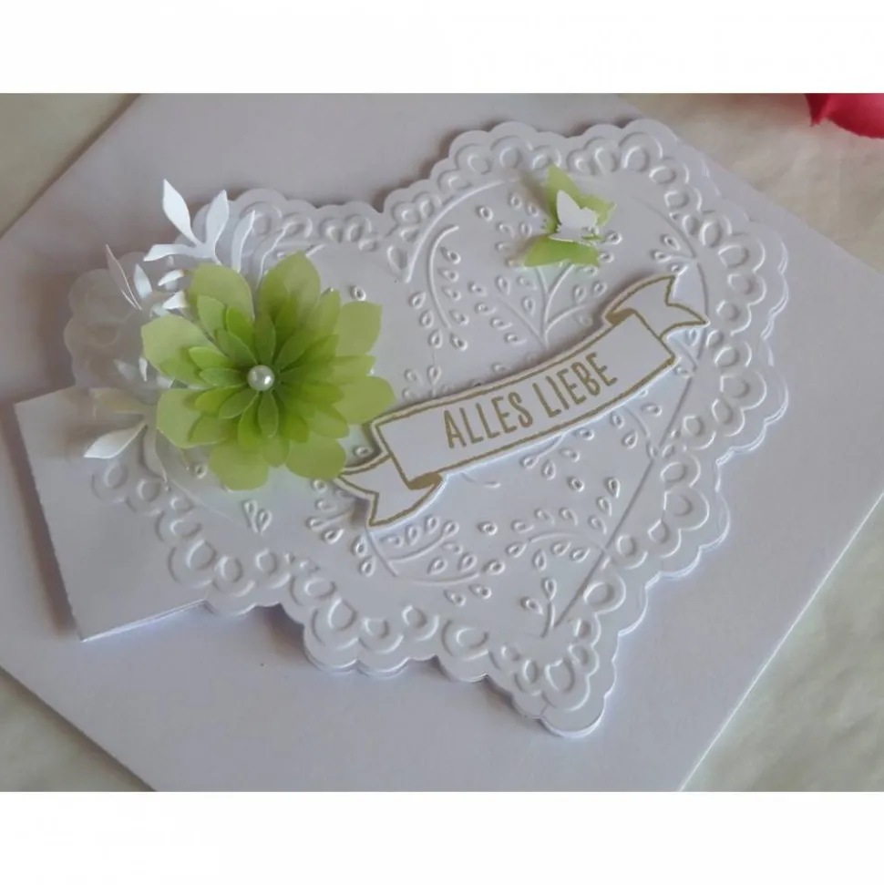 Karte zum Valentinstag/Valentinstagskarte in Herzform