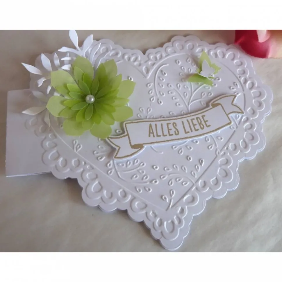 Karte zum Valentinstag/Valentinstagskarte in Herzform