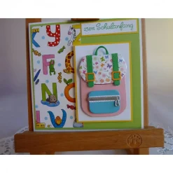 Karte zur Einschulung, erster Schultag, zum Schulanfang