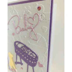 Karte zur Geburt, Babykarte, Glückwunschkarte, Baby ... Handmade Handarbeit