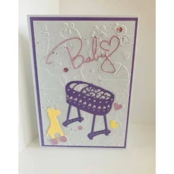 Karte zur Geburt, Babykarte, Glückwunschkarte, Baby ... Handmade Handarbeit