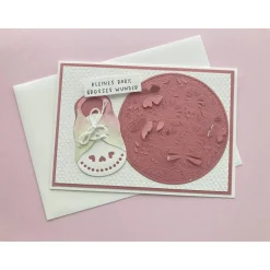 Karte zur Geburt, Babykarte, Glückwunschkarte, Baby ... Handmade Babyschuh Handarbeit