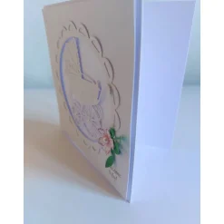 Karte zur Geburt/Taufe, Geburtskarte in weiß