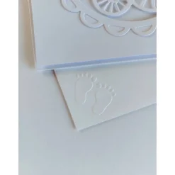 Karte zur Geburt/Taufe, Geburtskarte in weiß