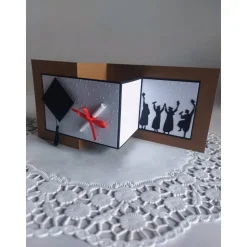 Karte zur Promotion, Z fold Karte zum Bachelor, Master, Abitur, Examen