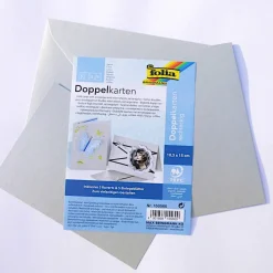 Karten zum Selbergestalten silberfarben