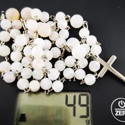 katholischer Rosenkranz, Achatperlen und Edelstahl