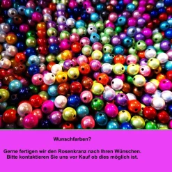 katholischer Rosenkranz, bunt, Farb- und Kreuzauswahl