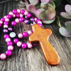 katholischer Rosenkranz, bunt, Farb- und Kreuzauswahl