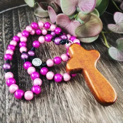 katholischer Rosenkranz, bunt, Farb- und Kreuzauswahl