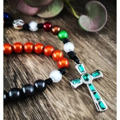katholischer Rosenkranz, bunt, Farb- und Kreuzauswahl