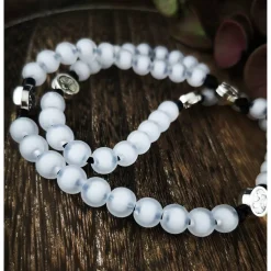 katholischer Rosenkranz, weiss,  Kreuzauswahl