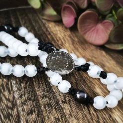 katholischer Rosenkranz, weiss,  Kreuzauswahl