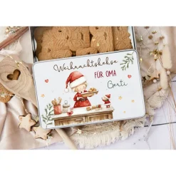 Keksdose personalisiert, Plätzchendose Weihnachten, Personalisierte Keksdose, Geschenk Kinder, Vorratsdose
