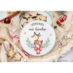 Keksdose personalisiert, Plätzchendose Weihnachten, Personalisierte Keksdose, Geschenk Kinder, Vorratsdose