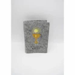 Kelch Gebetbuch Hülle Geschenk Kommunion Firmung Rosenkranz religiös personalisier