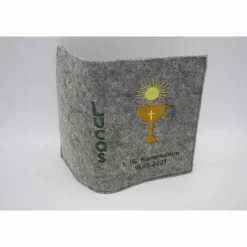 Kelch Gebetbuch Hülle Geschenk Kommunion Firmung Rosenkranz religiös personalisier