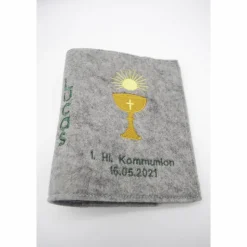 Kelch Gebetbuch Hülle Geschenk Kommunion Firmung Rosenkranz religiös personalisier