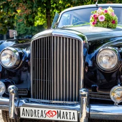 Kennzeichen für die Ewigkeit: Personalisierte Aluminium Kennzeichen für Brautpaare! Vilee Farben und Motive möglich