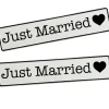Kennzeichen Herz zur Hochzeit Just Married Deko Hochzeitsauto Hochzeitskennzeichen Herzen Fotorequisite für Brautpaar Ho
