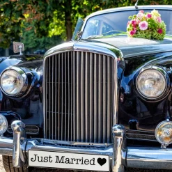 Kennzeichen Herz zur Hochzeit Just Married Deko Hochzeitsauto Hochzeitskennzeichen Herzen Fotorequisite für Brautpaar Ho