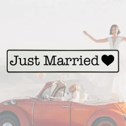 Kennzeichen Herz zur Hochzeit Just Married Deko Hochzeitsauto Hochzeitskennzeichen Herzen Fotorequisite für Brautpaar Ho