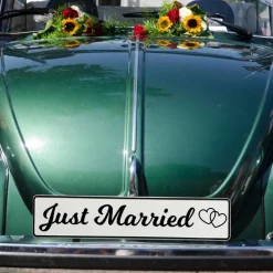 Kennzeichen Herzchen zur Hochzeit Just Married Deko Hochzeitsauto Hochzeitskennzeichen Herzen Fotorequisite für Brautpaa