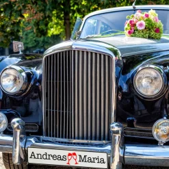 Kennzeichen Hochzeit mit Namen Deko Hochzeitsauto Hochzeitskennzeichen selbst gestalten Motiv Sekt