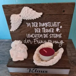 Keraflottfiguren Flügel in weiß oder schwarz - Pastelltöne möglich