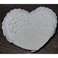 Keraflottfiguren Flügel Teelichthalter groß in weiß oder schwarz - Pastelltöne möglich