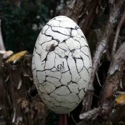 Keramik Keramikei für Ostern Osterei Gartenkeramik für Stab