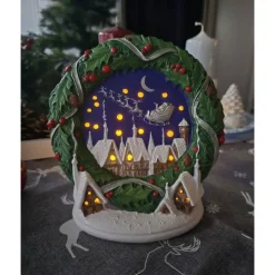 Keramik Weihnachtlicht - Lichterkette - Weihnachtsdekoration -