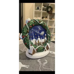 Keramik Weihnachtlicht - Lichterkette - Weihnachtsdekoration -