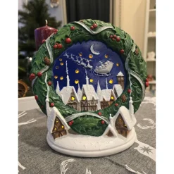 Keramik Weihnachtlicht - Lichterkette - Weihnachtsdekoration -