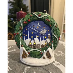 Keramik Weihnachtlicht - Lichterkette - Weihnachtsdekoration -