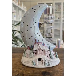 Keramik Windlicht - Weihnachtszauber - Winter - Nicolaus - Beleuchtung -