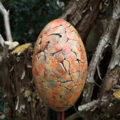 Keramikei Osterei zartes pastellbunt Ei zum Aufstecken für Stab