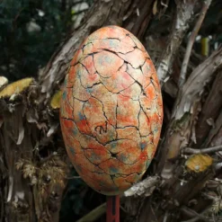 Keramikei Osterei zartes pastellbunt Ei zum Aufstecken für Stab