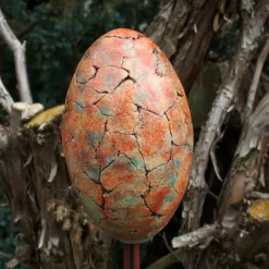 Keramikei Osterei zartes pastellbunt Ei zum Aufstecken für Stab