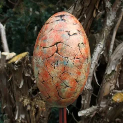 Keramikei Osterei zartes pastellbunt Ei zum Aufstecken für Stab