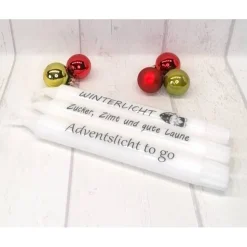 Kerze * Weihnachten * Advent * Mitbringsel * Personalisiert * Deko
