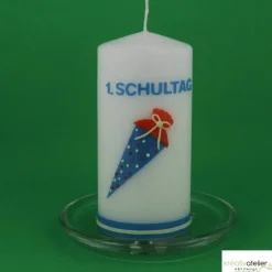 Kerze Einschulung mit Schultüte, Einschulungskerze, Kerze erster Schultag, Geschenk Schulanfang personalisierbar