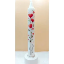 Kerze mit Herzblumenmotiv & Spruch I Geschenkidee I Liebevolle Kerze I Deko I Valentinstag I Muttertag I Grüße