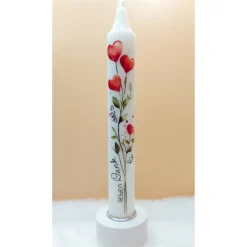Kerze mit Herzblumenmotiv & Spruch I Geschenkidee I Liebevolle Kerze I Deko I Valentinstag I Muttertag I Grüße